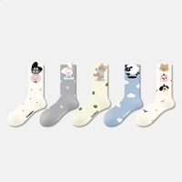 Chaussettes fantaisie uniques et tendance pour femmes, anti-odeur, mignonnes, à motif dessin animé, pour le printemps, à porter au quotidien