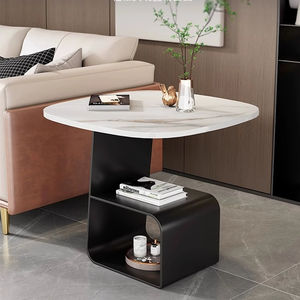 Mesa <span class=keywords><strong>de</strong></span> centro <span class=keywords><strong>de</strong></span> Metal creativa moderna <span class=keywords><strong>de</strong></span> lujo ligera mesa auxiliar <span class=keywords><strong>de</strong></span> tablero <span class=keywords><strong>de</strong></span> roca Simple para sofá mesita <span class=keywords><strong>de</strong></span> noche <span class=keywords><strong>de</strong></span> doble capa para balcón - Product Image 4