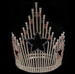 8 Inch Sao Pageant Vương Miện Rhinestone USA Vương Miện