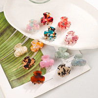 Multiple Styles Petit Arc Pince à Cheveux Mini Griffes Pince Tortoise Shell Leopard Jaw Clips pour Femmes Filles Cheveux Épais Minces