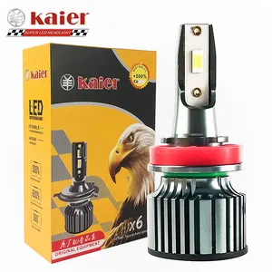 Kaier fábrica x6 csp lâmpada de farol para carro, led lâmpada xenon h4 h11 d2 d4 h7 novo modelo de alta potência mini farol de led