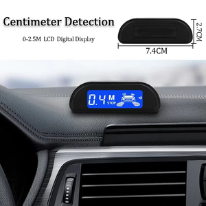 Kit de capteurs de stationnement pour voiture avec moniteur LED de recul Auto Parktronic, 4 capteurs de 22 mm, système de détection radar, écran rétroéclairé - Product Image 2