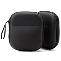 Sac pour casque portable, étanche, noir, en PU+EVA, fermeture éclair, 21*18*7CM, logo personnalisable, boîte d'emballage pliable, voyage, camping