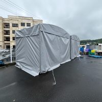 Tente pliante mobile personnalisée en acier, imperméable, avec auvent coulissant, pour stand extérieur et barbecue