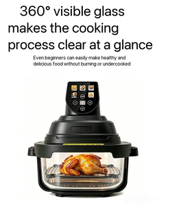 <span class=keywords><strong>Friteuse</strong></span> à air intelligente sans huile avec écran couleur, en verre borosilicate haute résistance, protection contre la surchauffe, four électrique visible pour frites - Product Image 5