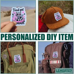 Parche bordado personalizado Feral Girl Summer de 3 pulgadas, termoadhesivo o para coser, aplique de tela para bolsos - Product Image 6