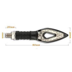 LED 12V en forma de rombo Luz de señal de giro que fluye Indicadores de agua corriente con luces de freno intermitentes - Product Image 5