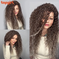 Extensions de cheveux naturels ondulés pour femmes, boucles crépues douces, tresses au crochet, style russe Top Girl Freetress