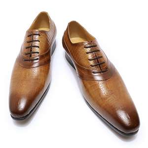 Nouvelles Chaussures Décontractées de Luxe en Cuir Véritable pour Hommes – Chaussures Habillées Tendance Rétro pour Mariage, Rehaussantes, Collection Automne - Product Image 2