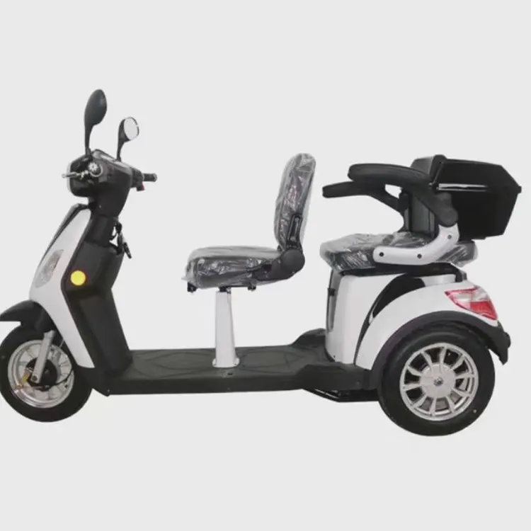 Mejor venta adultas de tres ruedas de la motocicleta 3 triciclos 500w doble asiento movilidad scooter Eléctrico