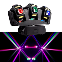 Projecteur de scène LED populaire à trois têtes mobiles, faisceau laser RGBW, effet stroboscopique doré, pour discothèque, bar, DJ, cérémonie