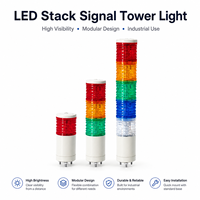 Tour de signalisation LED empilable Qlight série ST45ML-BZ-3-24-RAG pour avertissement industriel et indication de l'état des machines