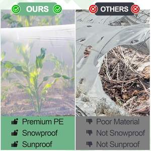 透明な押出成形温室用プラスチックシート 6ミル ポリエチレンフィルム 高耐久 水・太陽・霜・風・埃対策 農業用 - Product Image 3