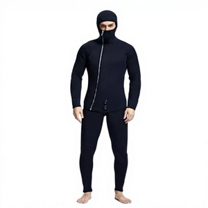 Traje de Neopreno Unisex para Adultos, Manga Larga, Estilo Marinero, 3.0mm de Grosor, Cierre en el Pecho, Color Azul y Negro, Impermeable, para Natación de Verano - Product Image 3
