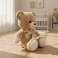 Ours en peluche doux et moelleux, adorable poupée en peluche, idéal pour les enfants, cadeau d'anniversaire ou de fêtes, décoration de la maison, compagnon de sommeil pour bébé