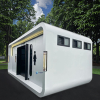 Cabine de toilette préfabriquée moderne intelligente personnalisée en direct d'usine, en acier imperméable, conteneur mobile, internet rouge