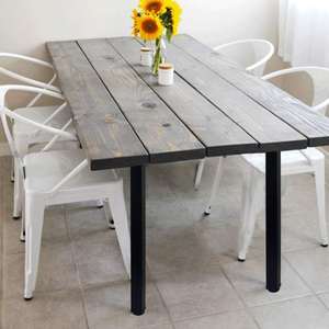 कार्यालय टेबल फर्नीचर पैर वर्ग पाइप टेबल डेस्क आसान स्थापना धातु लिविंग रूम डाइनिंग घर टेबल पैरों - Product Image 5