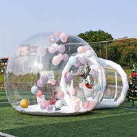 Tente à bulles gonflable transparente populaire en vente, dôme de camping, maison gonflable avec fond rebondissant