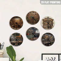 Juego de Relojes de Pared para Taller, Decoración Retro para Pared de Garaje