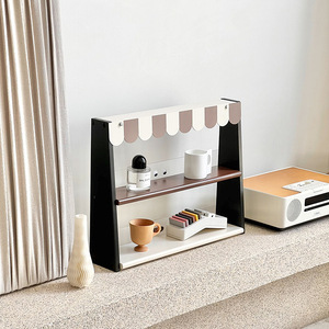 Support de rangement pour clés multicouche standard en fer, type rectangulaire minimaliste sur pied, pour l'organisation domestique et la décoration, porte-gobelets - Product Image 4