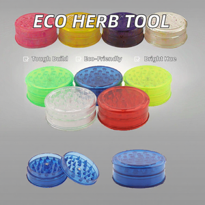 Richer Brand 60mm <b>Plastic</b> Dry Herb <b>Grinder</b> 3-Piece Simple Durable Design Mix Color Custom Logo Hot Selling Tobacco Accessories - Product Image 2