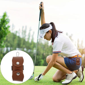 Pochette de golf personnalisée en gros avec logo, porte-balles de golf professionnel en cuir PU, cadeau d'affaires, sac banane de golf - Product Image 2