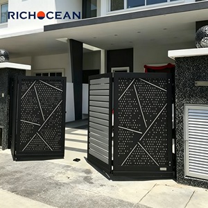 Las últimas puertas de entrada principal se deslizan, diseño retráctil automático, puerta plegable de entrada de aluminio sin rieles eléctrica para exteriores - Product Image 1