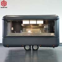 Rétro Camper Concession Restauration Van Cuisine Mobile Hot Dog Chariot BBQ Remorque Mobile Chariots De Nourriture à Vendre Camion De Nourriture