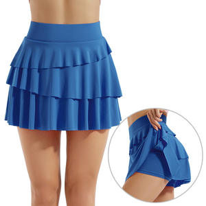 Pantalones de Yoga deportes de bádminton falda de <span class=keywords><strong>tenis</strong></span> plisada con bolsillo pantalones cortos de Yoga gimnasio faldas de <span class=keywords><strong>tenis</strong></span> para mujeres Vestido <span class=keywords><strong>Tenis</strong></span> pantalones cortos de Yoga - Product Image 3