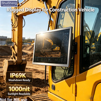 Solution d'affichage robuste anti-vibration, étanche à la poussière IP6X, pour l'architecture électrique, la construction, les véhicules et la télémétrie