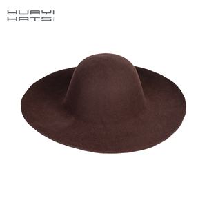 Huayihats 모자 바디 100% 호주 울 퍼플 하드 와이드 챙 페도라 여성과 남성 펠트 모자 - Product Image 5