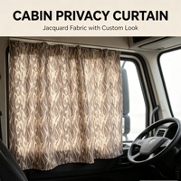 Cortina Opaca Popular de Tejido Jacquard Grueso para Cabina de Camión, Aislamiento de Luz, Privacidad, Cortina para Ventana, Suministro al por Mayor