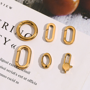 Phụ kiện Hoop Charms mùa xuân Clasp đối với trang sức làm 18K vàng mạ mặt dây không thấm nước 316L thép không gỉ - Product Image 3