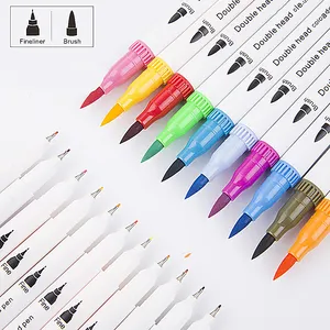 120 Kleuren Borstel Tip Schilderen Water Kleur Marker Pen Set Aquarel Borstel Pen Promotie-item Voor Tekening