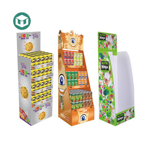 Vật liệu có thể tái chế các tông sóng 3 tầng hiển thị thực phẩm đứng lắp ráp dễ dàng ISO9001 chứng nhận chất lượng cao tùy chỉnh - Product Image 1