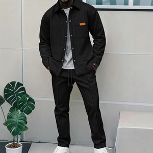 Ensemble veste et pantalon pour <span class=keywords><strong>homme</strong></span> style luxe léger, printemps automne, tendance, polyvalent, haut de gamme, respirant, imprimé léopard, avec cordon de serrage - Product Image 2