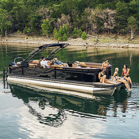 Bateau Ponton en Aluminium en Gros pour Pêche, Croisière et Loisirs Festifs, Yacht de Luxe Personnalisé Direct Usine de Chine