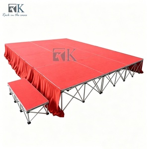 Aluminum <b>Stage</b> <b>Platform</b> RedOutdoor Event <b>Platform</b> Rectangle <b>Stage</b> - Product Image 1