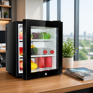 <span class=keywords><strong>Mini</strong></span> <span class=keywords><strong>Nevera</strong></span> de 30L, Refrigerador Compacto Vintage Retro Independiente con Termostato Ajustable <span class=keywords><strong>para</strong></span> Dormitorio, Oficina, Bebidas y Cosméticos - Product Image 1