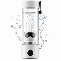 Bouteille d'eau hydrogénée intelligente rechargeable par Type-C, générateur portable d'eau hydrogénée SPE PEM, ioniseur avec écran LCD, 280 ml, pour voiture et camping-car