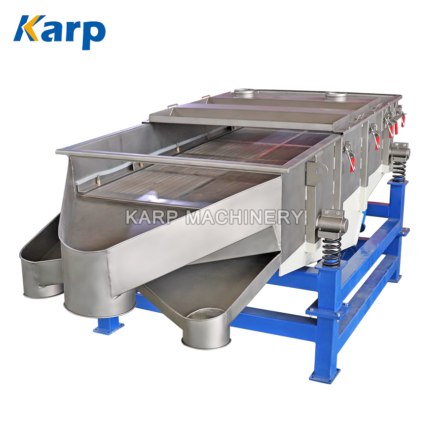 Hoge Efficiency Zand Trillingen Separator Pvc Vlokken Zeef Machine Bonen Voedsel Poeder Korrel Lineaire Trillende Scherm