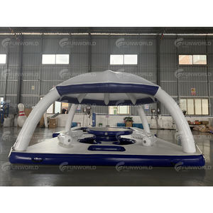 Isola Galleggiante Gonfiabile Resistente per 8 Persone con Tenda Pieghevole Galleggiante su <span class=keywords><strong>Acqua</strong></span> - Product Image 2