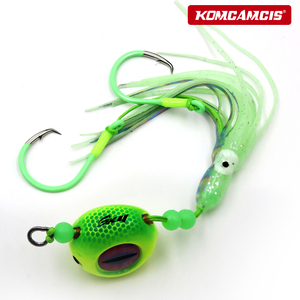 OEM Heavy Duty UV Glow Squid Jig Head Rig 120g 150g 200g Metal Jig <strong>Octopus</strong> Jigging Rigs for Deep Sea Fishing Tackle - Product Image 5