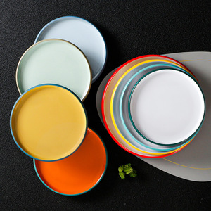 Assiettes en mélamine rondes, couleur unie, pour restaurant, hôtel, fête - Product Image 2