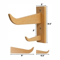 Support de planche de surf en bois de hêtre durable antidérapant, support de planche à pagaie, support mural horizontal pour planche de surf