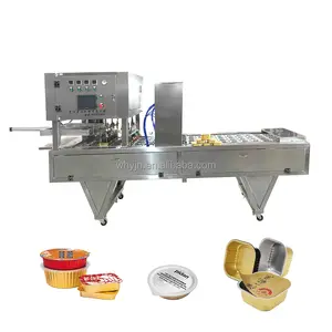 Большой лоток из алюминиевой фольги герметизирующий полностью автоматический лоток для тарелок, упаковочная машина для предварительно приготовленных пищевых продуктов