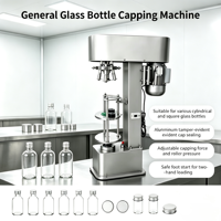 Machine de capsulage de bouteilles à tête unique de bureau, équipement pneumatique de serrage de couvercles à vis, machine de capsulage pour bouteilles rondes en plastique et en verre