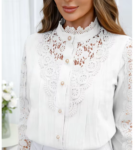 Camisas Vintage de Diseñador para Mujer, Producto de Lujo de Alta Calidad, Estilo Original y Nuevo, con Encaje - Product Image 2