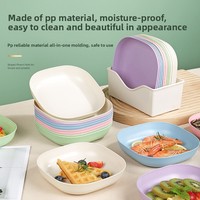 Table à manger domestique de style japonais plateau à déchets assiette en plastique avec base pour les occasions de fête-Vente en gros