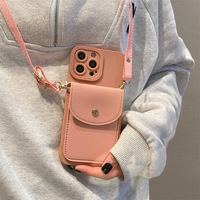Bolso de Cuero QY, Cartera de Lujo, Bandolera de Diseño, Accesorios de Cuero para Móvil, Funda para Teléfono para iPhone 12 13 14 15 16 Pro Max